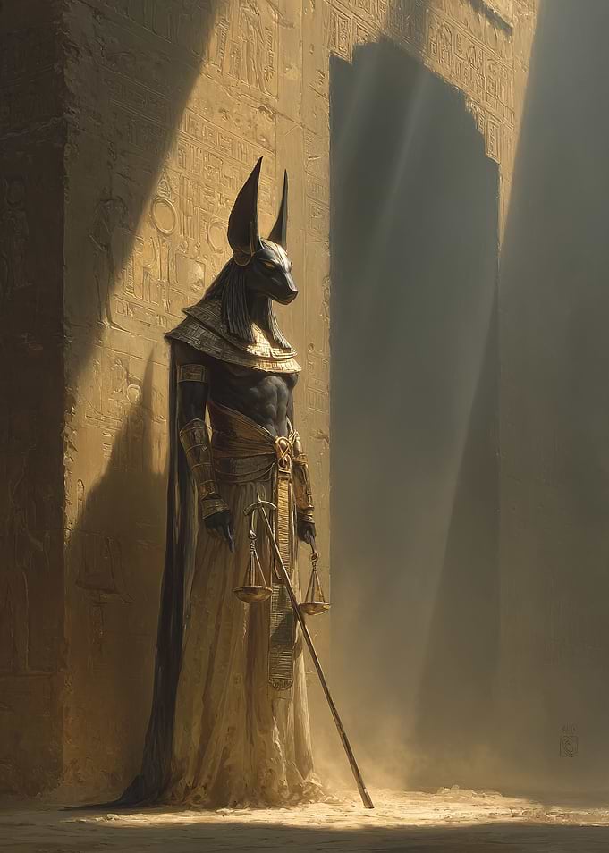 Anubis with Scales of Justice