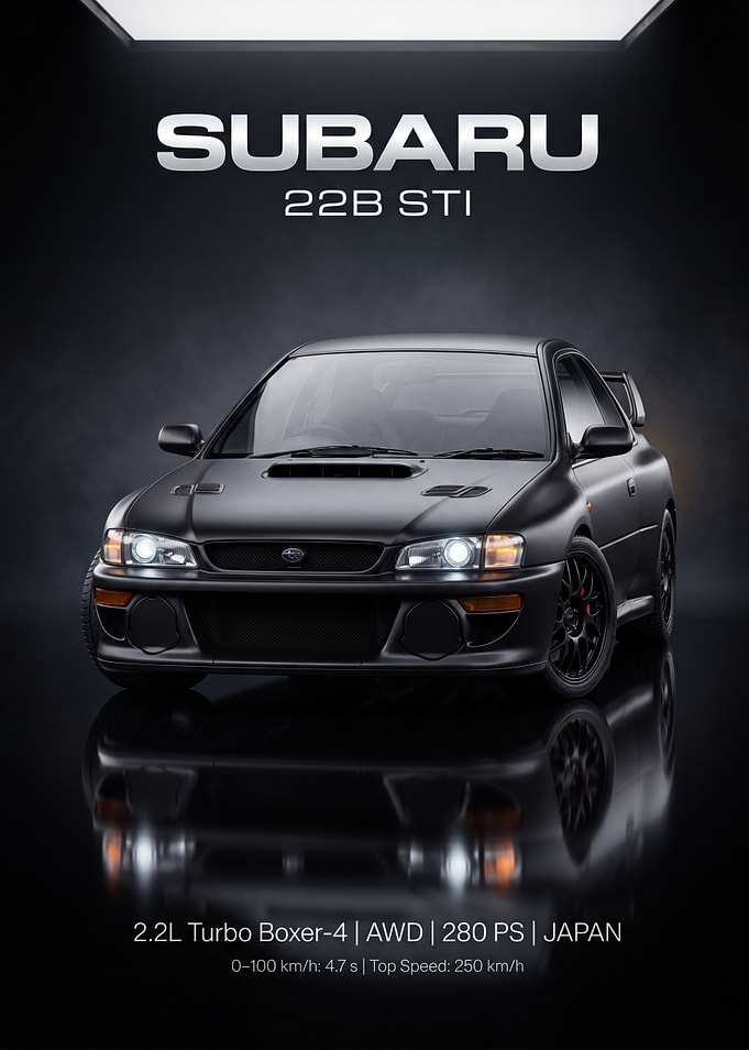 Subaru 22B STI Poster