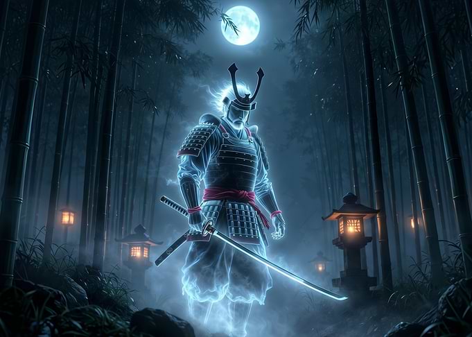 Ghost Samurai in Bamboo Forest