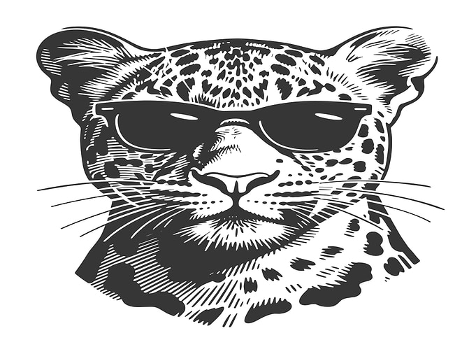 Cool Leopard Wearing Sunglasses