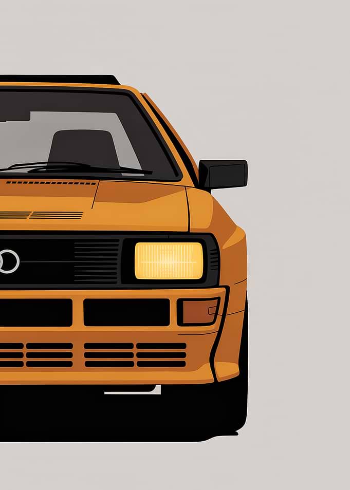 Orange Classic Rally Car