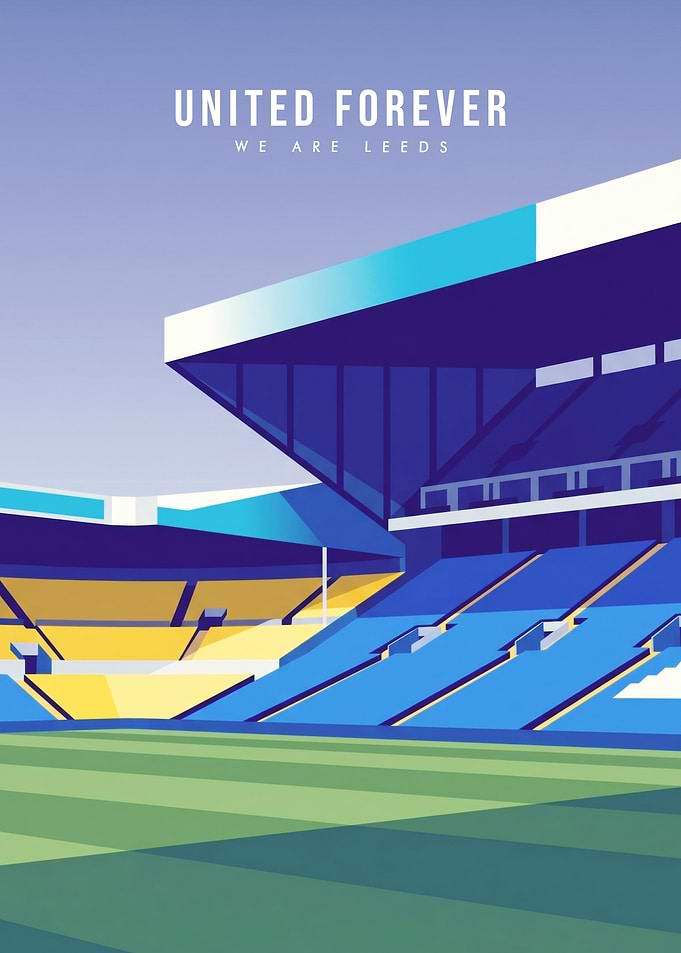 Leeds United Stadium Poster