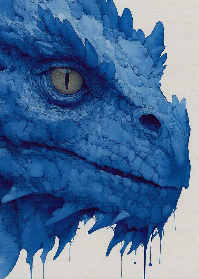 Blue Dragon Portrait