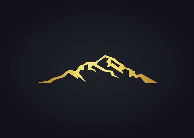 Golden Mountain Silhouette
