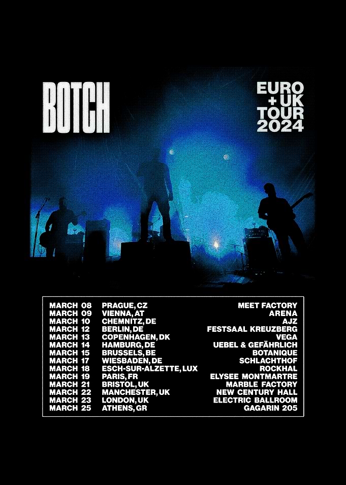 Botch Euro + UK Tour 2024 Poster