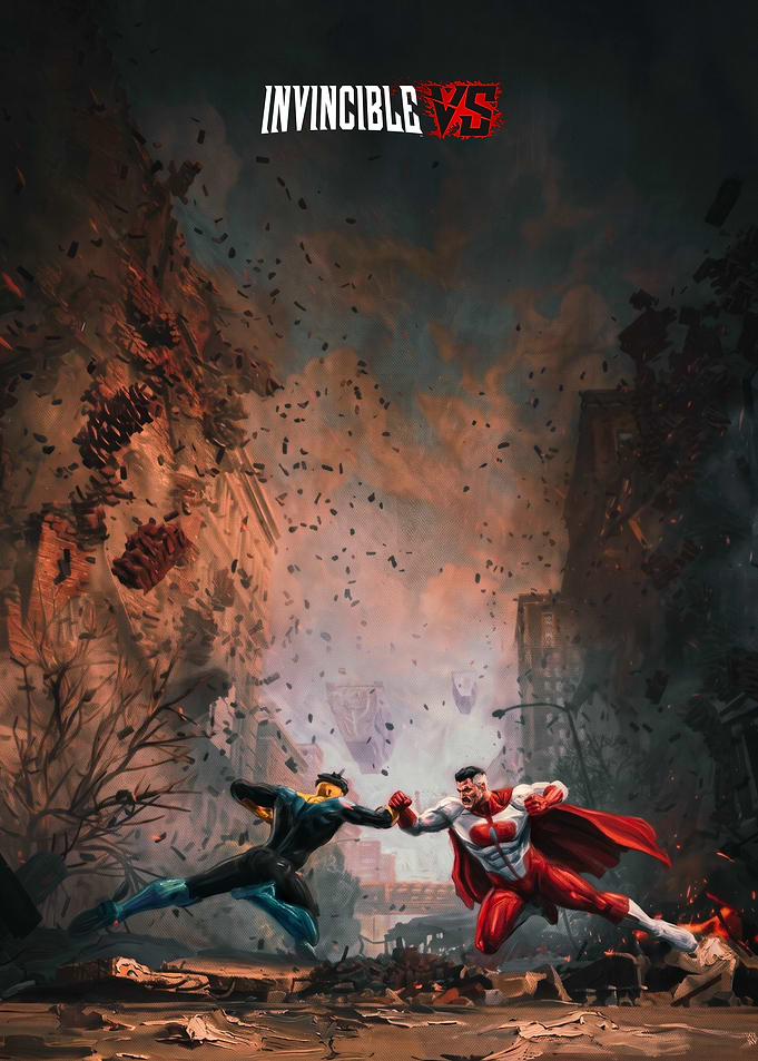 Invincible vs. Omni-Man Battle