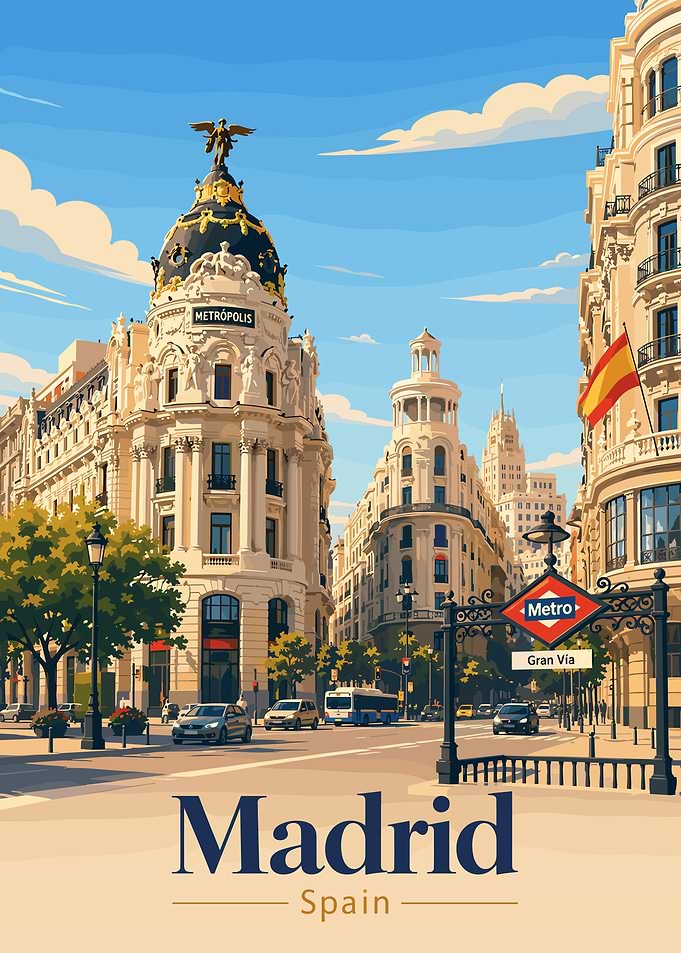 Madrid Gran Via Metro Station