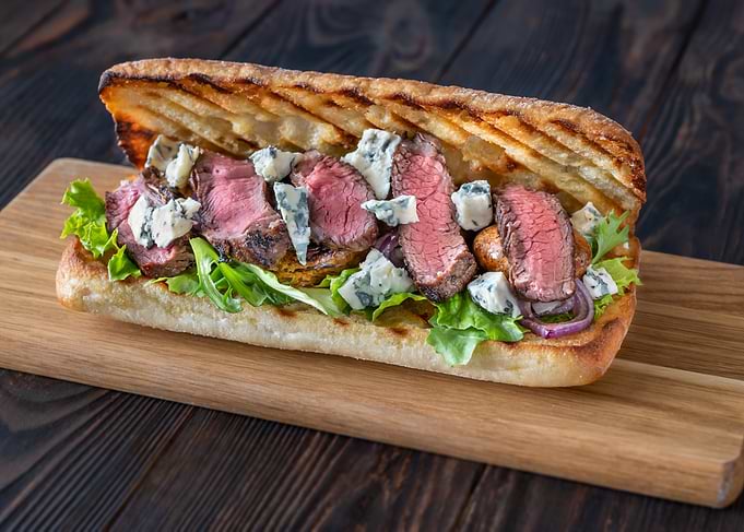Steak and Blue Cheese Sandwich