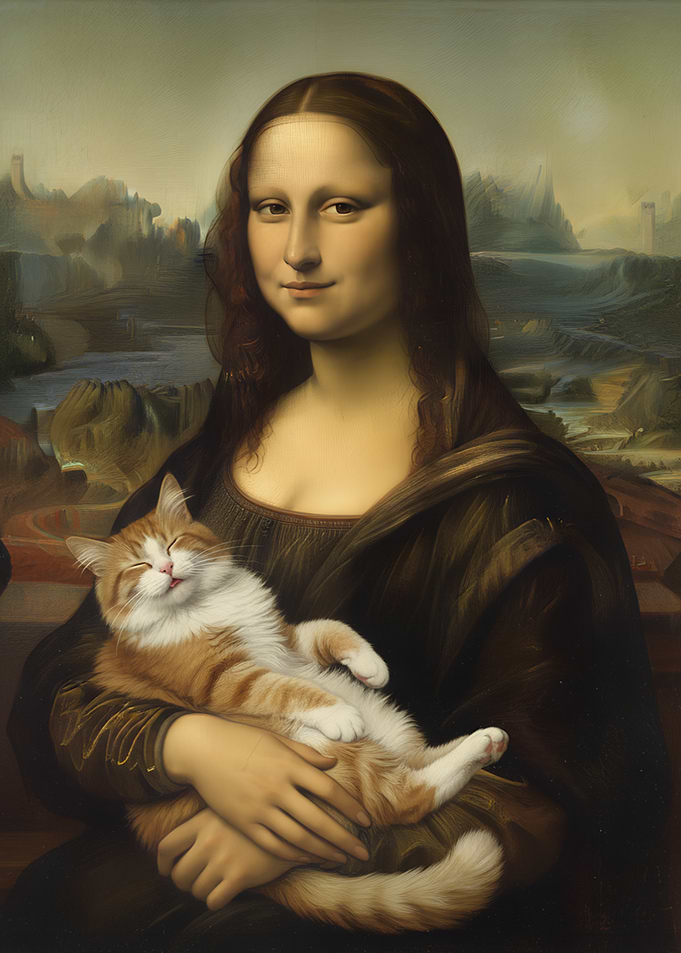 Mona Lisa Holding a Cat