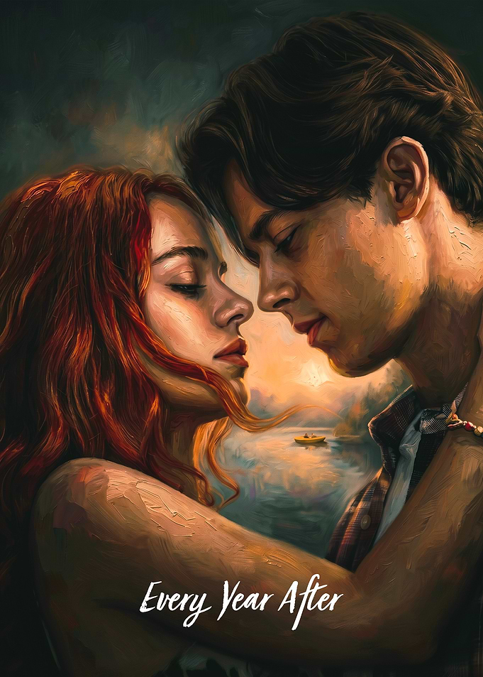 Romantic Couple Embracing by the Water