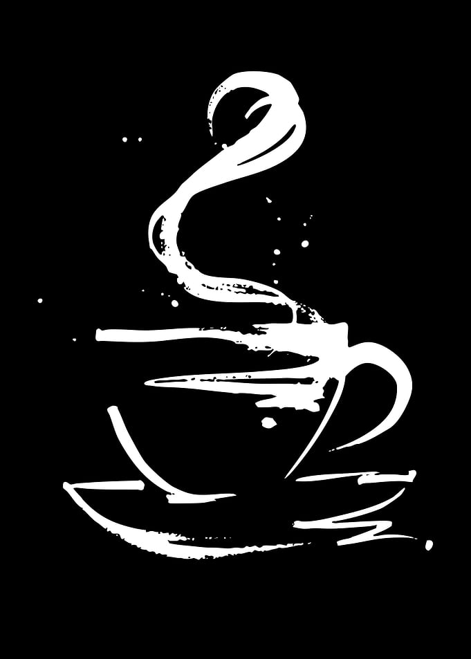 White Coffee Cup with Steam