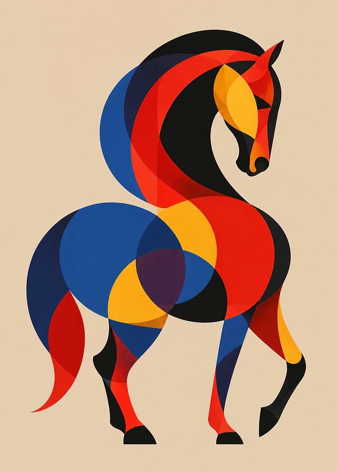 Abstract Geometric Horse