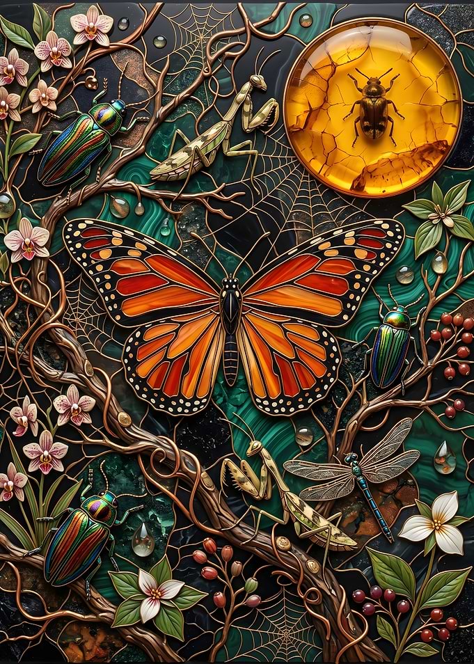 Insects and Flora: Nature's Mosaic