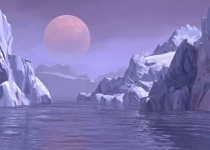 Alien Planet Ice Landscape
