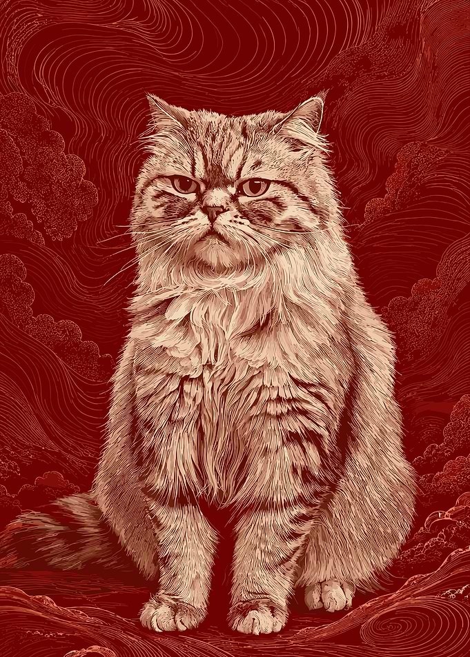 Majestic Persian Cat Portrait
