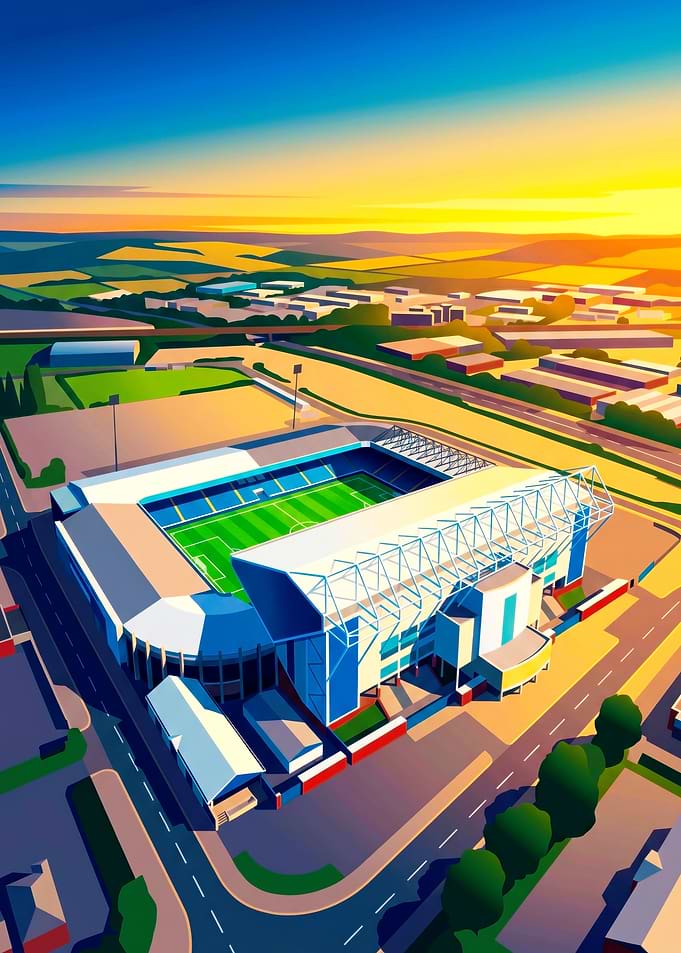 Sunset Above Leeds United Stadium