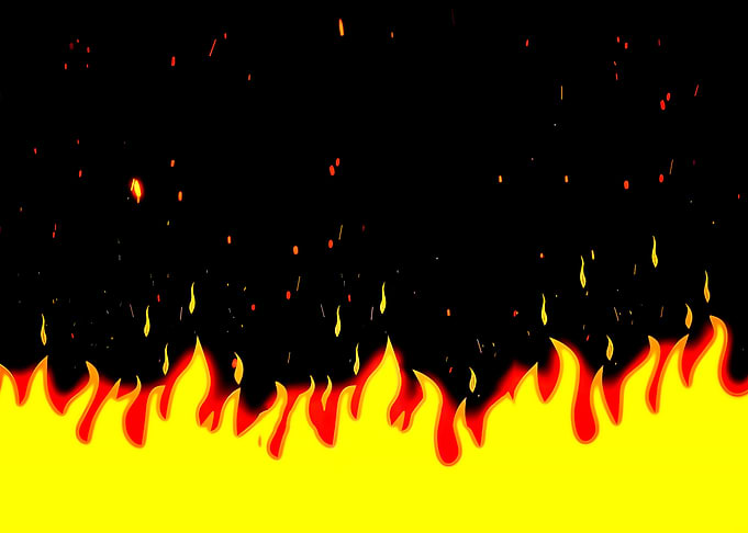 Fiery Background with Sparks