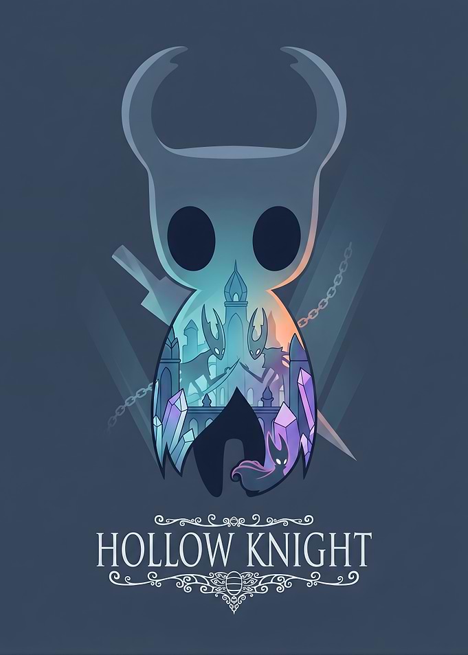 Hollow Knight Minimalist Silhouette Art