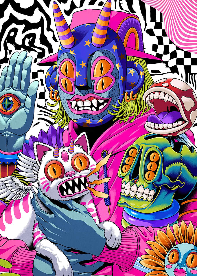 Psychedelic Creature Portrait