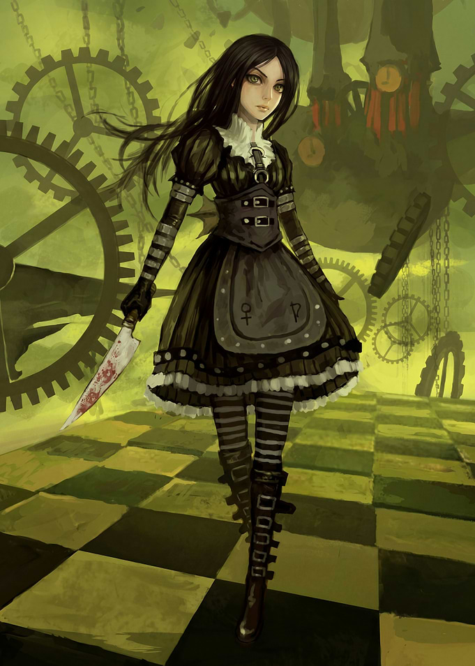 Dark Alice with Knife