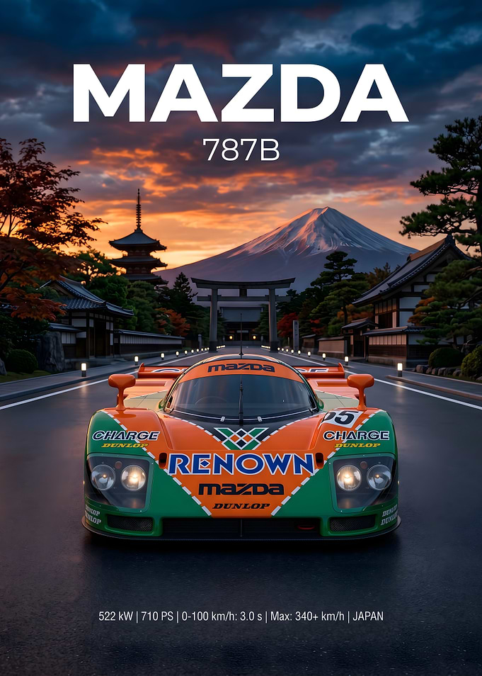 Mazda 787B Le Mans Race Car