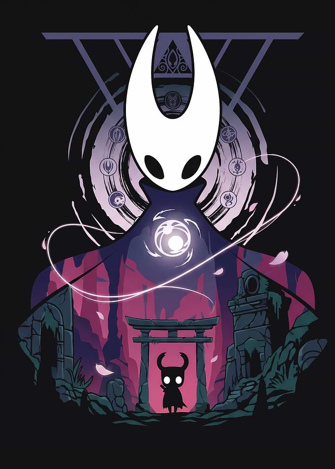 Hollow Knight Hornet and Knight Art