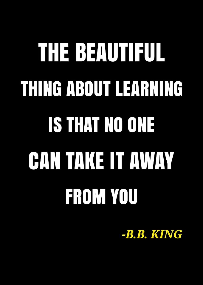 B.B. King quote about learning