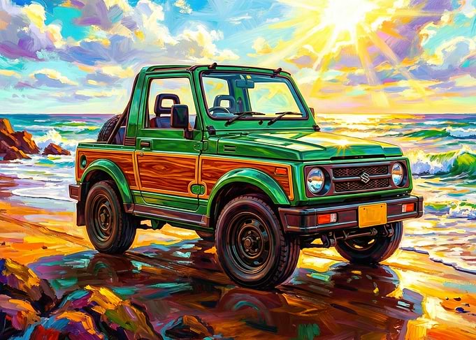 Suzuki Samurai Retro Beach Cruiser