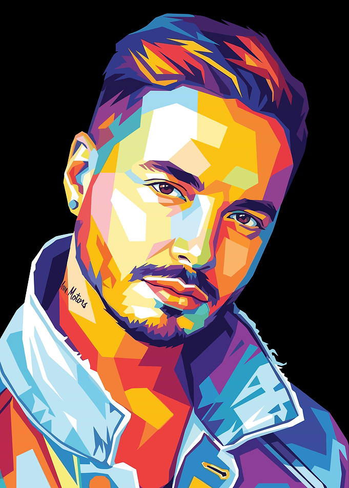 J Balvin Pop Art Portrait
