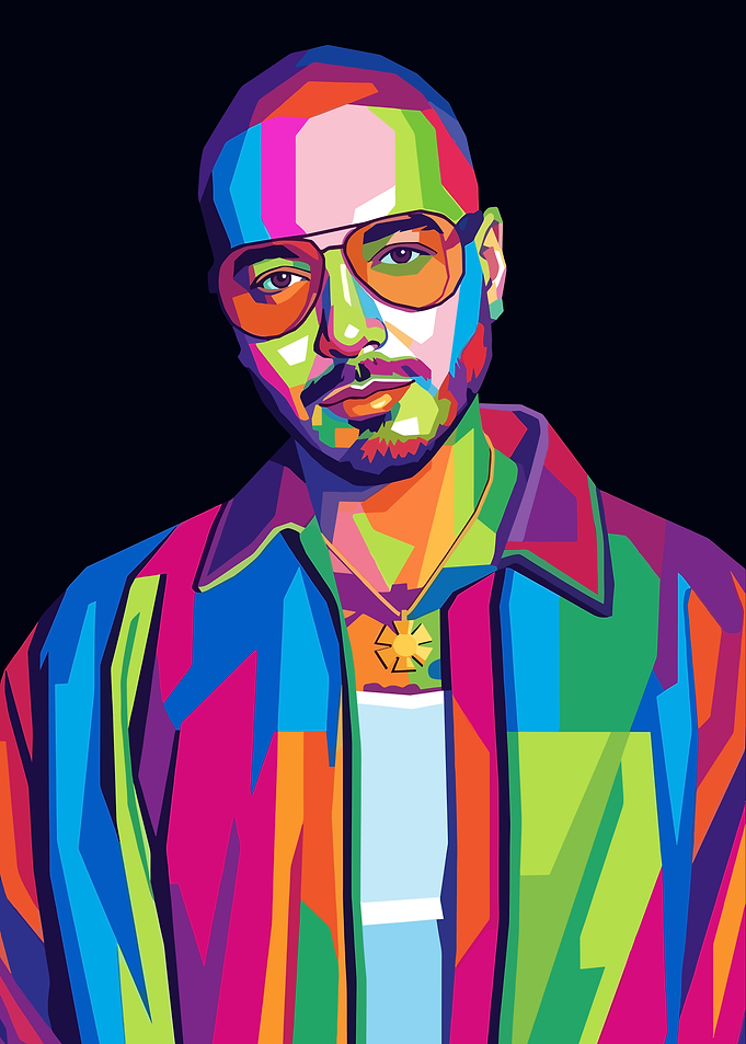 J Balvin Pop Art Portrait