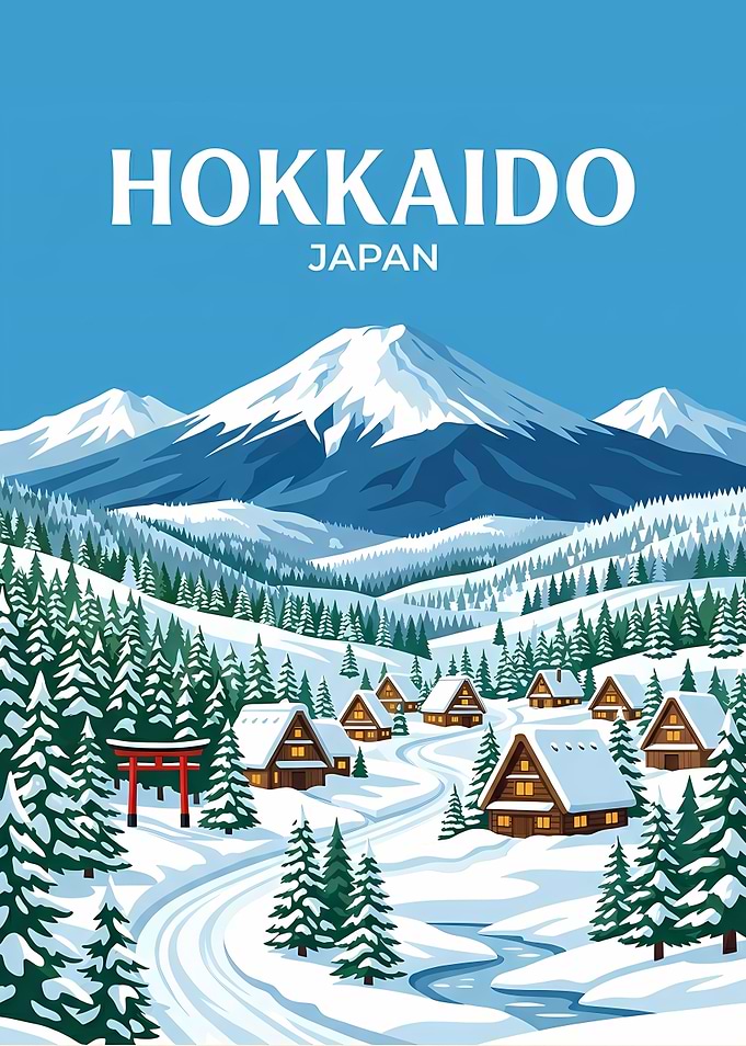 Hokkaido Japan Winter Landscape