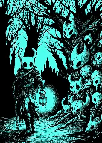 The Knight with Lantern in a Forest of Masks