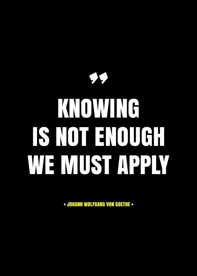 Goethe Quote on Application