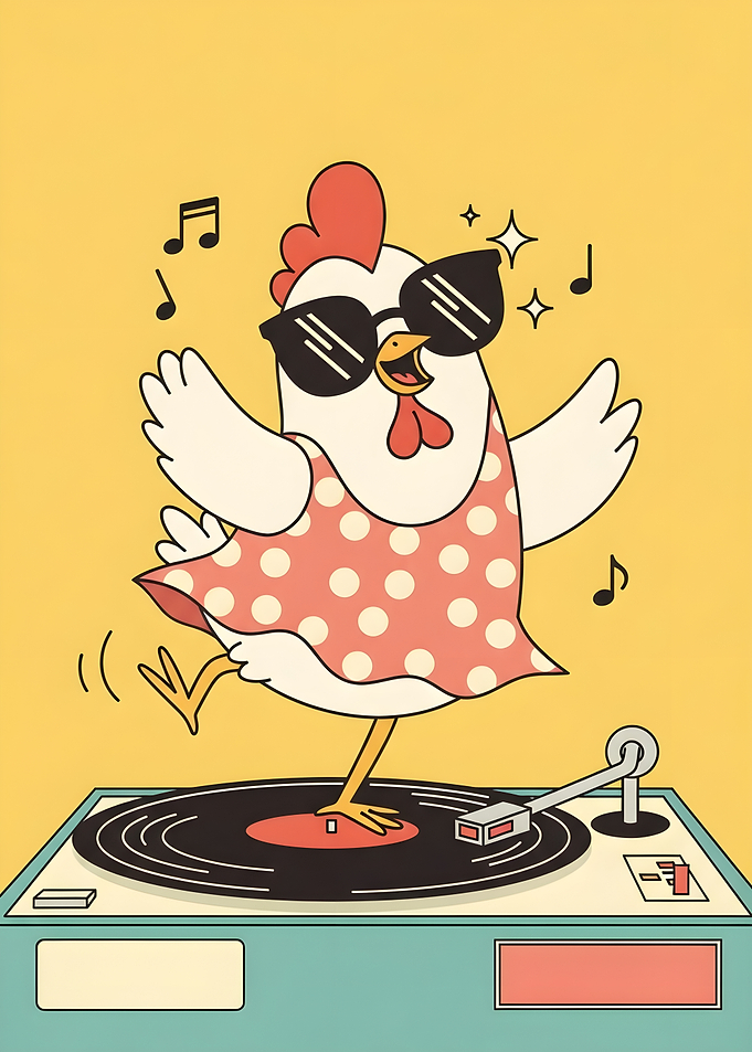 Dancing Chicken on a Record Player