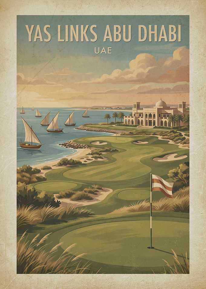 Yas Links Abu Dhabi Golf Poster