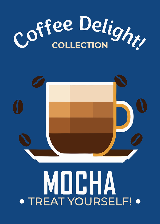 Mocha Coffee Delight Poster – Retro Chocolate Coffee Wall Art
