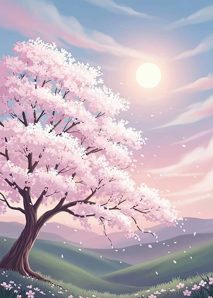 Cherry Blossom Tree in Bloom