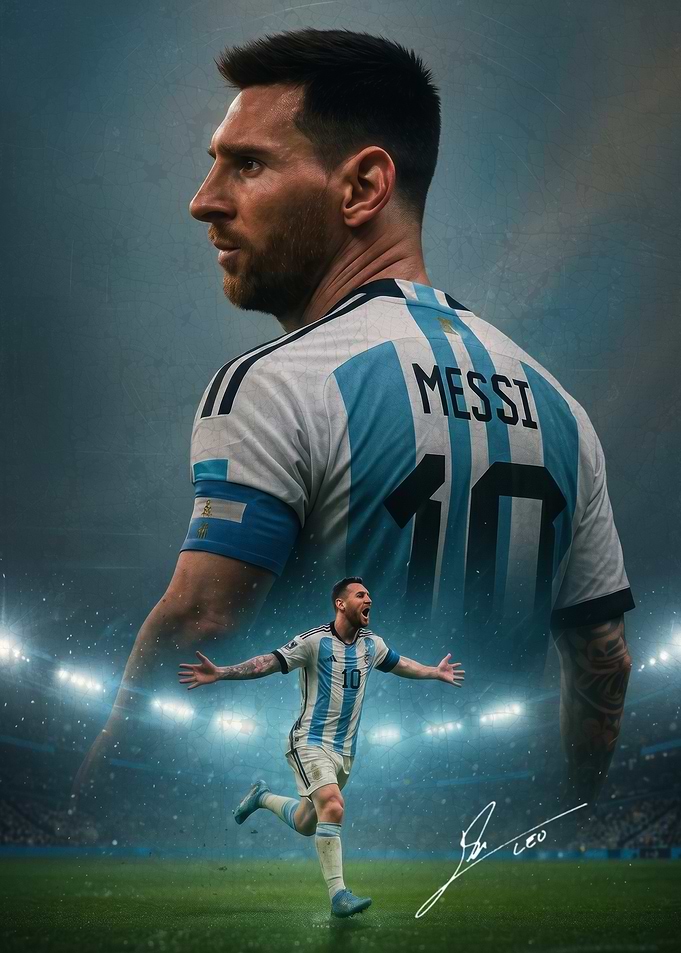 Lionel Messi in Argentina Jersey