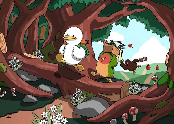 Cute Animals on a Forest Adventure