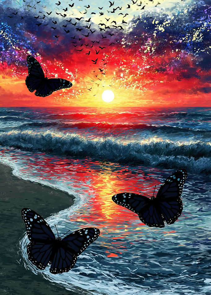 Butterflies at Sunset Beach