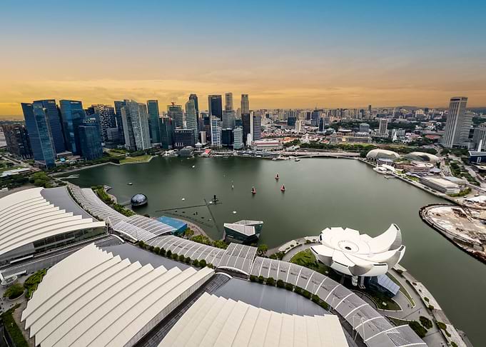 Singapore Skyline and Marina Bay