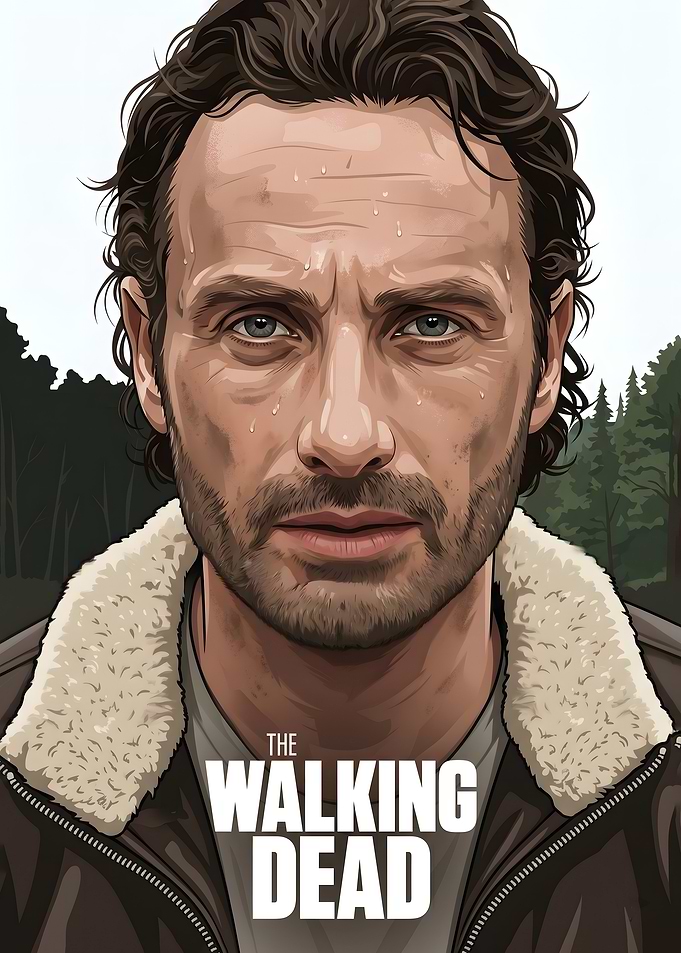 Rick Grimes The Walking Dead Portrait