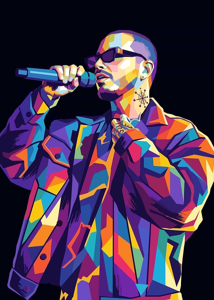 J Balvin Pop Art Portrait