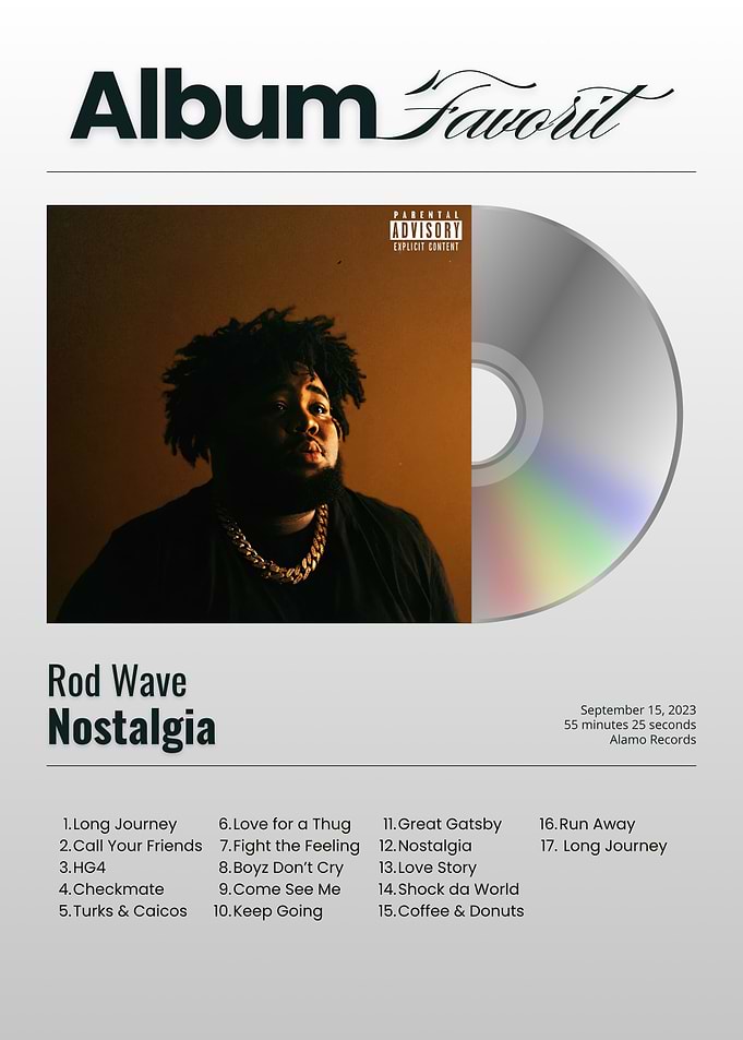 Rod Wave Nostalgia Album Cover