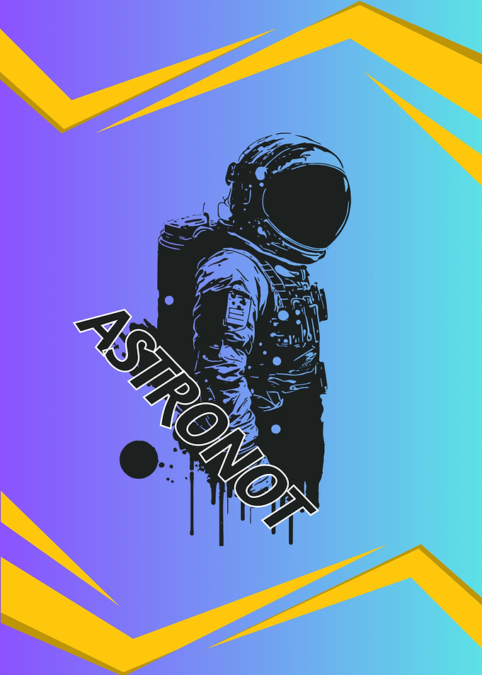 Astronaut with Dripping Paint Effect