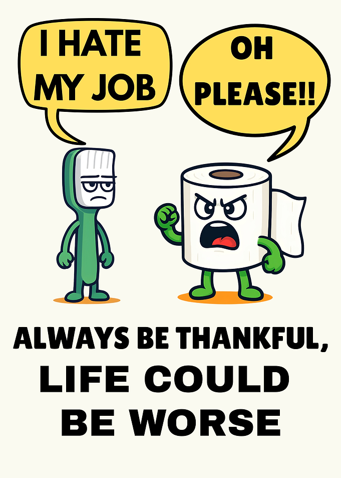 Funny Toothbrush and Toilet Paper Cartoon