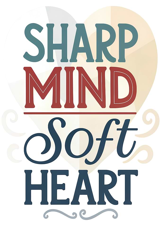 Sharp Mind Soft Heart Text Art