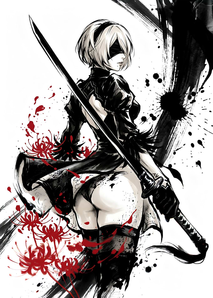 2B Nier Automata Gaming Poster Wall Art