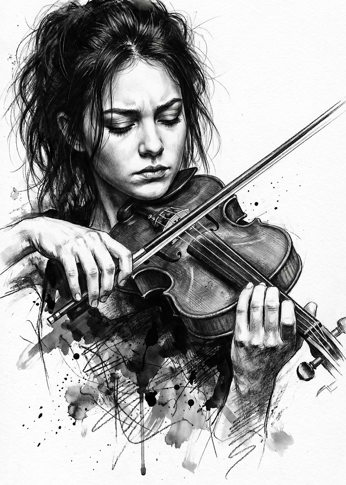 Woman Playing Violin