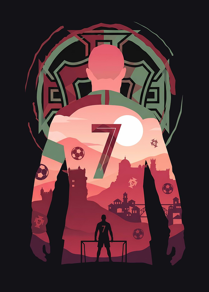 Cristiano Ronaldo Silhouette Art